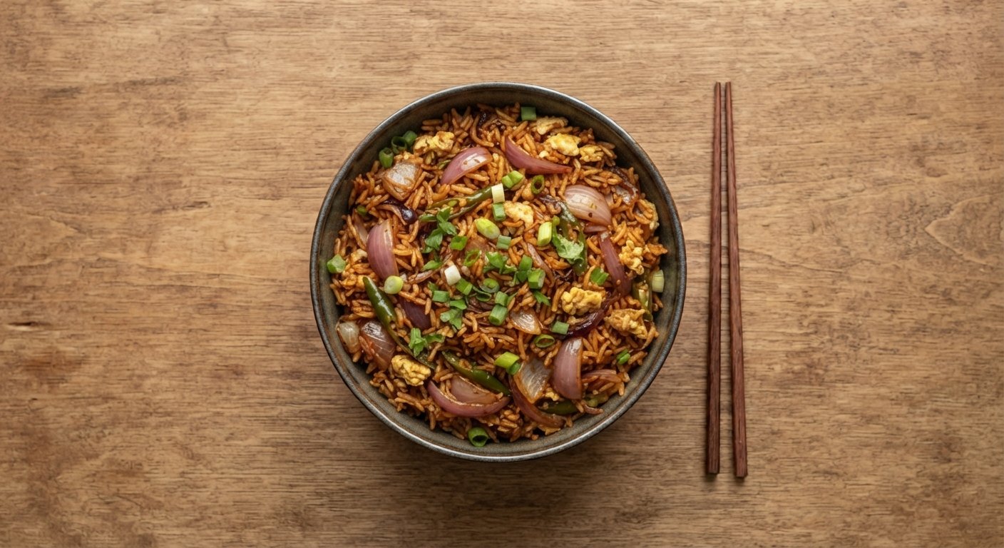 Onion Chilly Fried Rice
